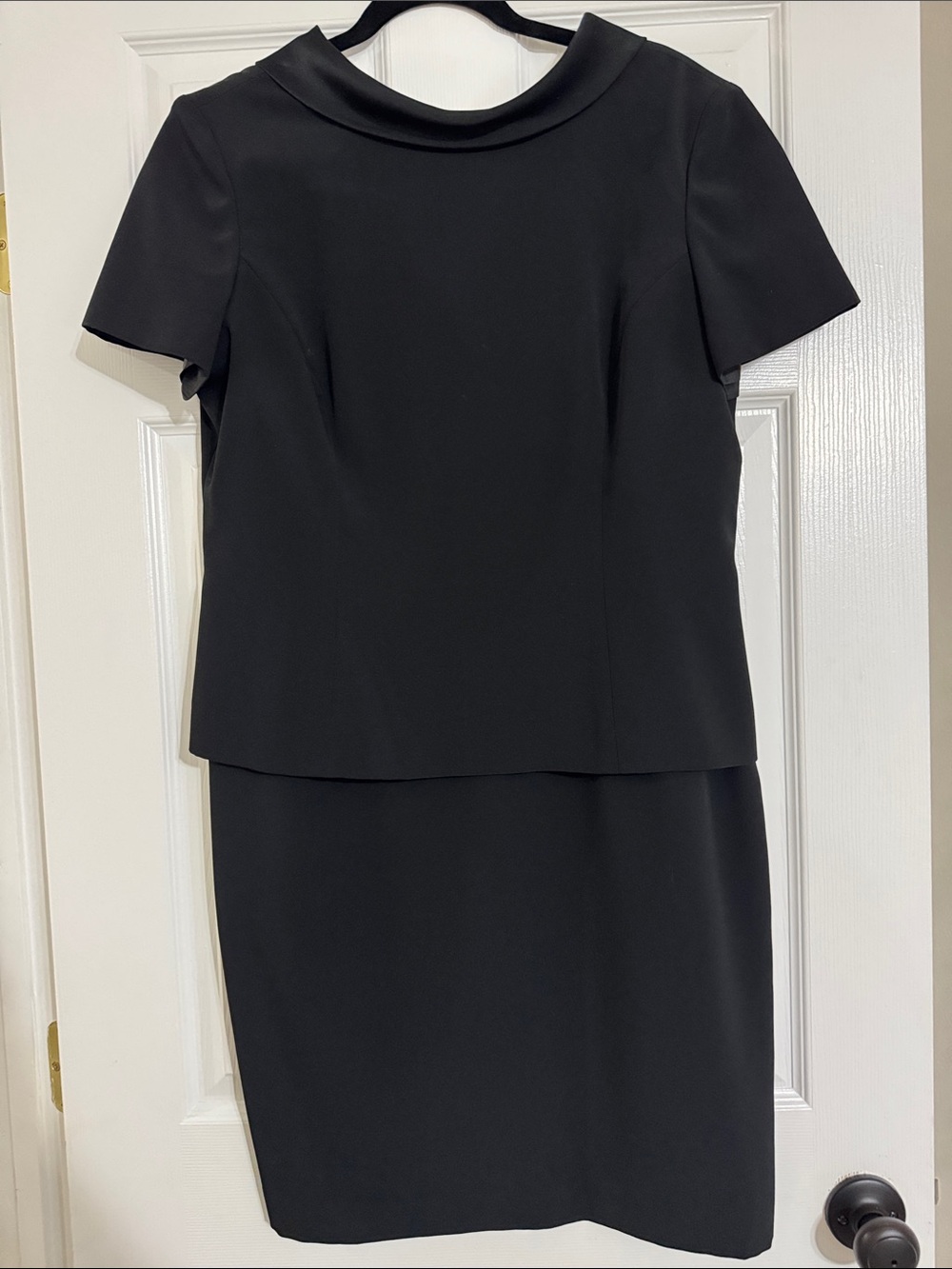 Talbot’s Classic Black Short-Sleeve Sheath Dress